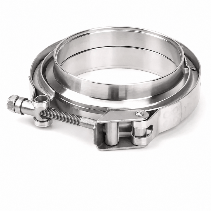 2.5" Stainless Steel V-Band Clamp & Flange Kit for Exhaust Pipe