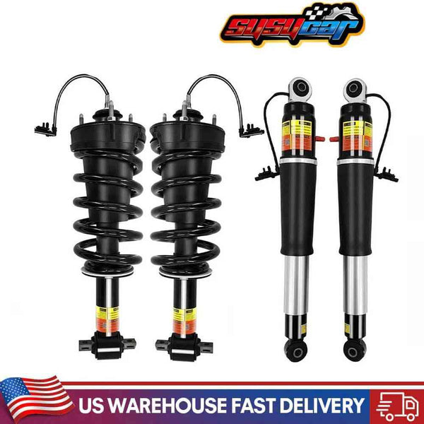 4PCS Front & Rear Air Shock Struts Assembly w/ Magnetic Ride Control (MRC) for Cadillac Escalade Chevy Tahoe GMC Yukon 2015–2020
