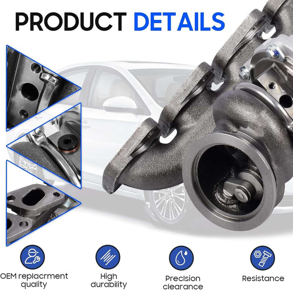Turbos55565353 Turbo Turbocharger Kit with Gasket For Chevy Cruze 2011-2015 1.4L, Buick Encore 2013-2021 1.4L