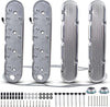 Valve CoversAluminum Valve Coil Mount Cover for Chevy Small Block SB V8 293 325 376 Aluminum Valve Covers - Silver LS1LS3 LS7