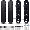 Aluminum Finned Valve Covers for Chevy Small Block SB V8 293 325 376 427,Valve Covers w/Coil Mounts and Covers- Black LS1 LS2 LS3 LS6 LS7