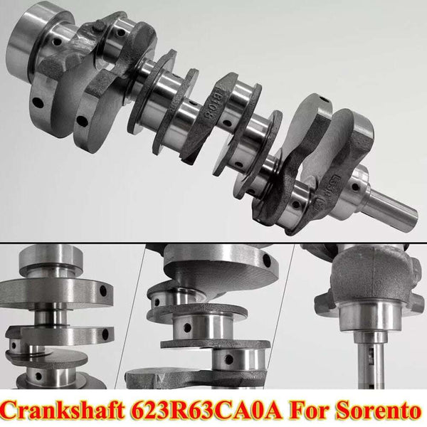 Crankshaft with Main Rod Bearing Set for 11-16 Hyundai Santa Fe Kia Sorento 3.3L