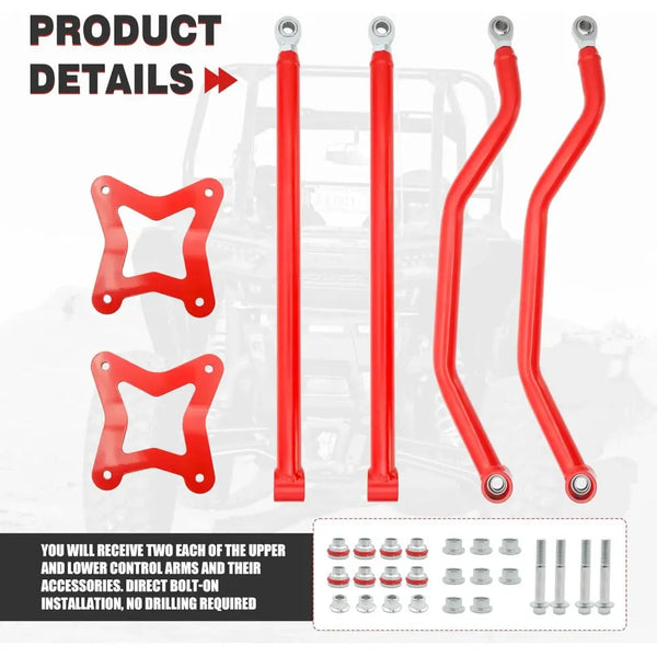Rear High Clearance Radius Rods for Polaris RZR XP 1000 & XP 4 2014-2023