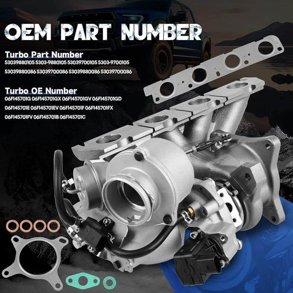 SUSUCAR Turbo Turbocharger for Audi A3 2.0L Volkswagen Eos Volkswagen GTI Jetta Passat Replace# 53039700105