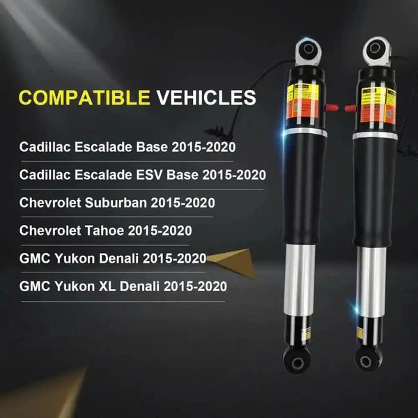Pair Rear Air Shock Absorber Assembly For 2015-2020 Cadillac Escalade Chevy Suburban Tahoe Silverado GMC Yukon XL Sierra 1500