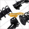 Front Electronic Loaded Strut Assemblies for 2013-2020 Lincoln MKZ and Ford Fusion - upper mount, dust boot and lower bracket details
