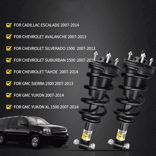 Front Magnetic Ride Conversion Strut Kit fitment for Escalade, Tahoe, Suburban, Yukon and Avalanche