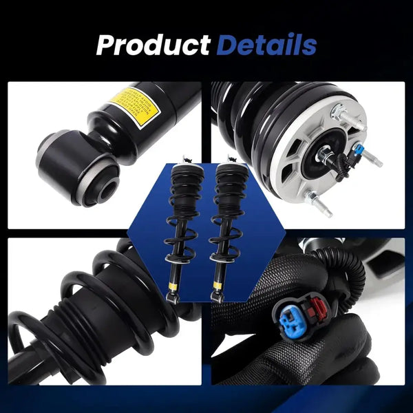 2Pcs Rear Magnetic Ride Loaded Struts - coil spring and upper mount detail