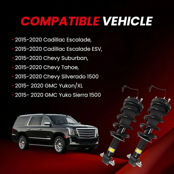 Front MRC Struts & Rear Air-Lift Shocks Kit for 2015-2020 Cadillac Escalade/ESV, Chevy Tahoe/Suburban and GMC Yukon/Yukon XL, front strut fitment