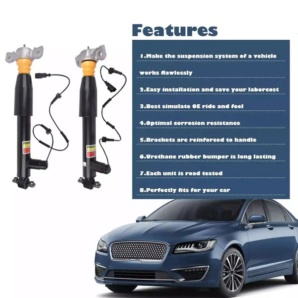 Front & Rear Electronic Strut & Shock Kit, Lincoln MKZ front left and right assemblies