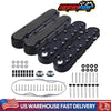 SUSUCAR Aluminum Finned Valve Covers for Chevy Small Block SB V8 293 325 376 427,Valve Covers w/Coil Mounts and Covers- Black LS1 LS2 LS3 LS6 LS7