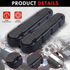SUSUCAR Aluminum Finned Valve Covers for Chevy Small Block SB V8 293 325 376 427,Valve Covers w/Coil Mounts and Covers- Black LS1 LS2 LS3 LS6 LS7