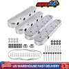 SUSUCAR Aluminum Valve Coil Mount Cover for Chevy Small Block SB V8 293 325 376 Aluminum Valve Covers - Silver LS1LS3 LS7