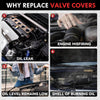SUSUCAR Aluminum Valve Coil Mount Cover for Chevy Small Block SB V8 293 325 376 Aluminum Valve Covers - Silver LS1LS3 LS7