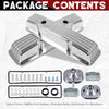 SUSUCAR Polished Aluminum Tall Valve Covers for Chevy SBC 283 302 305 327 350 400 1958-1986