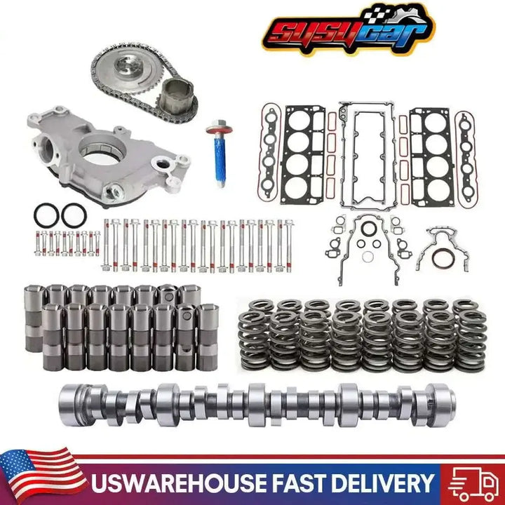 SUSUCAR Sloppy Stage 2 Camshaft & Lifters Kit for GM LS Engines 4.8L 5.3L 5.7L 6.0L 6.2L