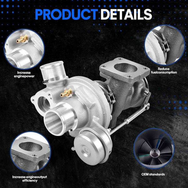 TurbosTurbo Turbocharger for 2013-2023 Dodge Dart Fiat 500 Jeep Renegade 1.4L Replaces# 04892938AB 799502-5001
