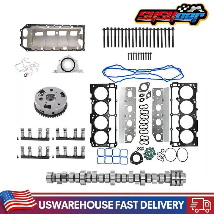 SUSUCAR Camshaft & MDS Lifters Valvetrain Repair Kit for Dodge Ram 1500 5.7L HEMI 2009–2019 with VVT Gear & Oil Pump