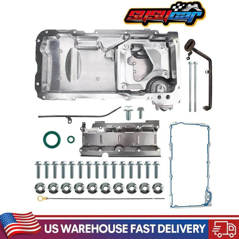 SUSUCAR Performance Aluminum Oil Pan Kit for Chevrolet GM LS1 LS3 LSA LSX 5.0L 5.3L 5.4L 5.7L 1955-1987 Replacement 19212593