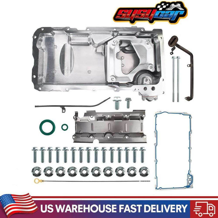 SUSUCAR Performance Aluminum Oil Pan Kit for Chevrolet GM LS1 LS3 LSA LSX 5.0L 5.3L 5.4L 5.7L 1955-1987 Replacement 19212593