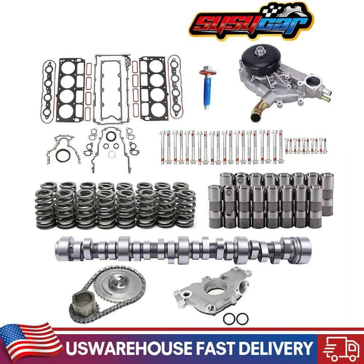 SUSUCAR E1840P Sloppy Stage 2 Camshaft Lifters timing chain Kit For Chevy Silverado 1500 LS LS1 .585"