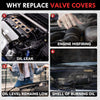 Valve CoversAluminum Valve Coil Mount Cover for Chevy Small Block SB V8 293 325 376 Aluminum Valve Covers - Silver LS1LS3 LS7