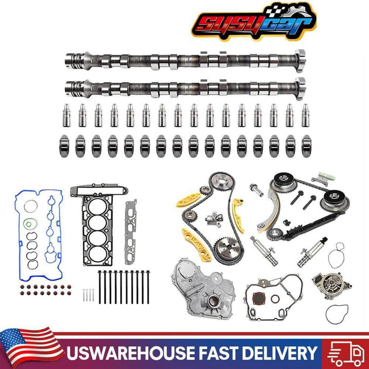 SUSUCAR Timing Chain Camshaft Kit with Oil Pump & Head Gasket Set for Chevrolet Equinox Malibu Buick Regal LaCrosse GMC Terrain 2009–2017 2.2L 2.4L L4
