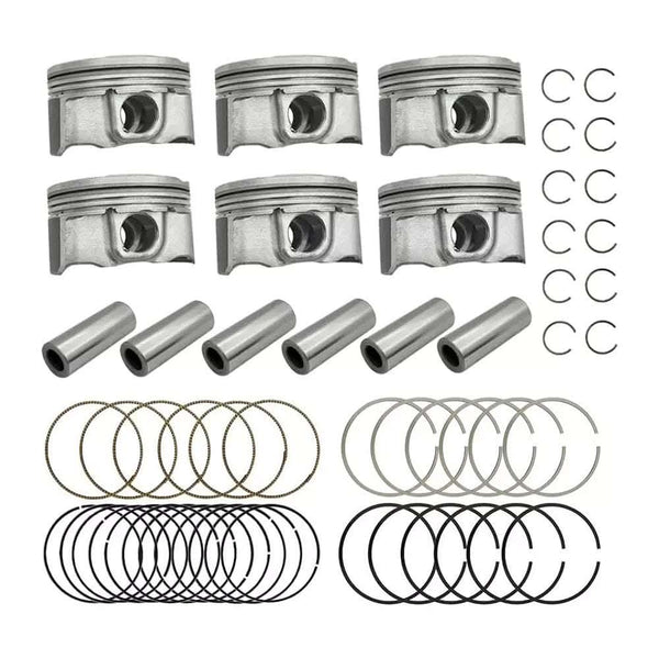 Engine Piston & Piston Ring Set STD for Kia Sedona Sorento Hyundai Santa Fe 3.3L 2011-2019 Replace# 23041-3CFA0 23041-3CFB0 23040-3CGA0