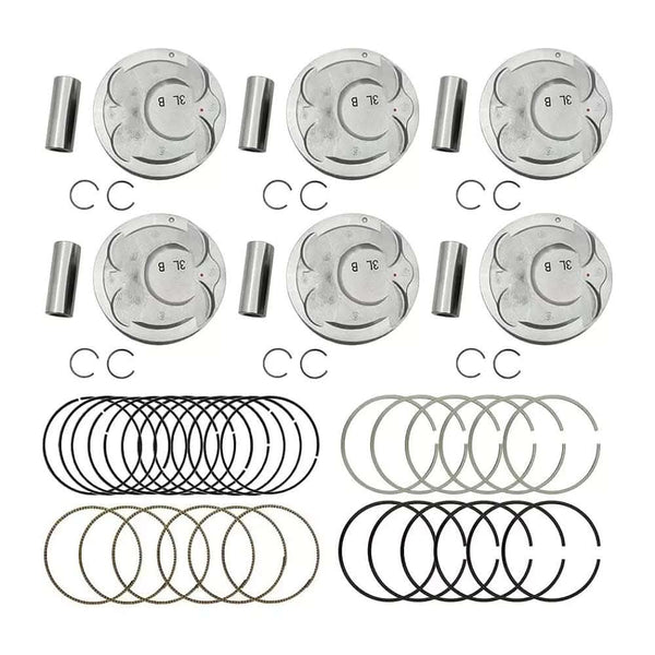 Engine Piston & Piston Ring Set STD for Kia Sedona Sorento Hyundai Santa Fe 3.3L 2011-2019 Replace# 23041-3CFA0 23041-3CFB0 23040-3CGA0