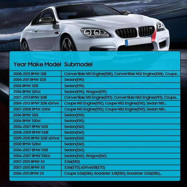Water PumpEngine Water Pump For BMW128i 325i 325xl 328i 328xi 330i 525i 525xi 528xi 530i 530xl x3 z4 Thermostat w/Bolt