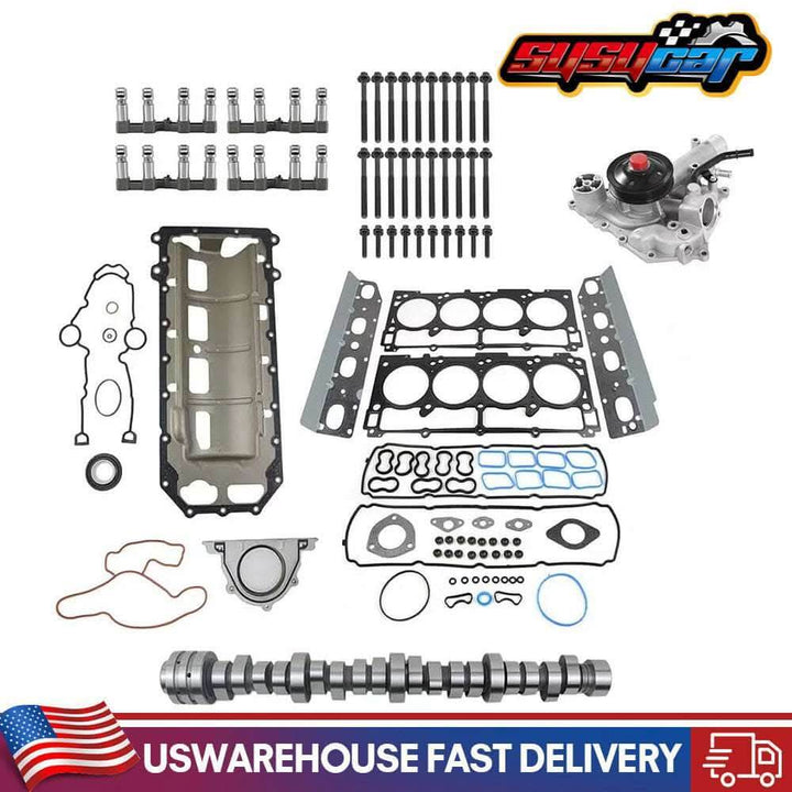 5.7L HEMI MDS camshaft lifters and water pump kit with gasket and bolt components
