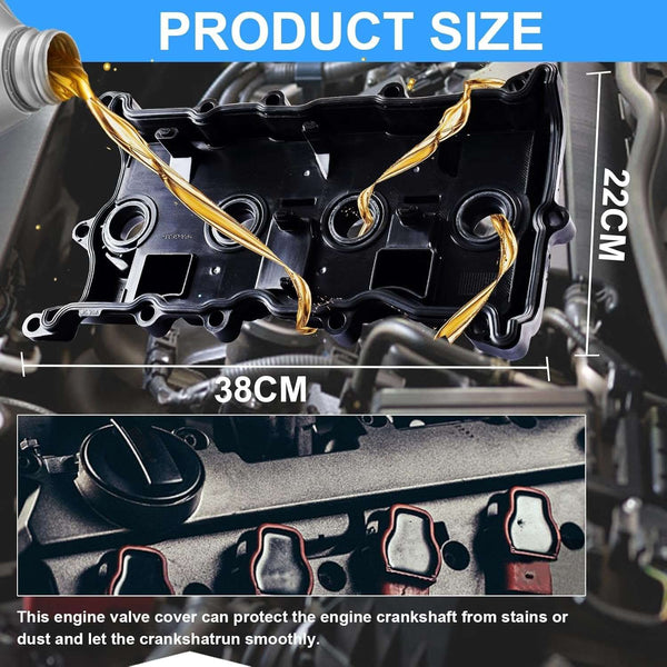 Valve CoversEngine Valve Cover with Gasket Bolts & Oil Cap Compatible with 2007-2012 for Nissan Altima Sentra SE-R 2.5L Replace# 13264-JA00A 13270-JA00A