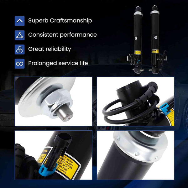Front F55 Magnetic Ride Shock Absorbers for 2003-2004 Chevrolet Corvette C5, 2005-2013 Chevrolet Corvette C6 and 2004-2009 Cadillac XLR - connector and mount details