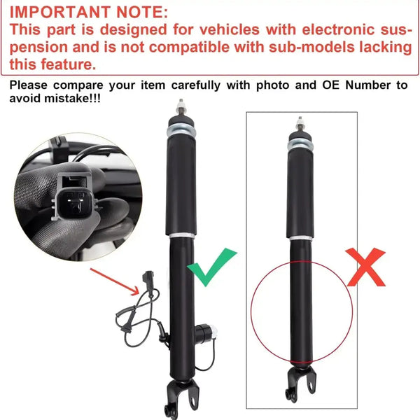 2Pcs Rear Electronic Shock Absorbers for 2013-2019 Lincoln MKT 3.5L