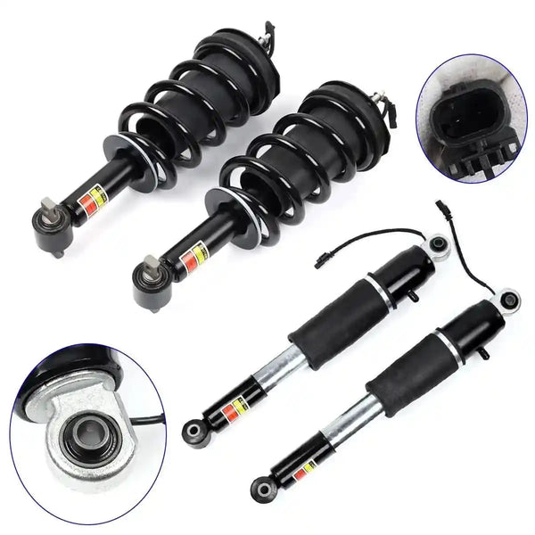 Front MRC Struts & Rear Air-Lift Shocks Kit for 2015-2020 Cadillac Escalade/ESV, Chevy Tahoe/Suburban and GMC Yukon/Yukon XL, front and rear layout