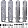 SUSUCAR Aluminum Valve Coil Mount Cover for Chevy Small Block SB V8 293 325 376 Aluminum Valve Covers - Silver LS1LS3 LS7
