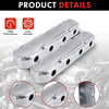 SUSUCAR Aluminum Valve Coil Mount Cover for Chevy Small Block SB V8 293 325 376 Aluminum Valve Covers - Silver LS1LS3 LS7