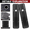 SUSUCAR New Black Aluminum Tall Valve Covers for Chevy SBC 1958-1986 283 302 305 327 350 383 400