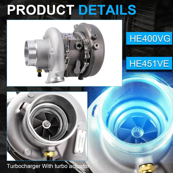 SUSUCAR Turbocharger For Holset Cummins Various ISX15 ISX QSX Series Engine 2005-2015 HE400VG HE451VE