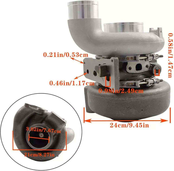 SUSUCAR Turbocharger for Dodge Ram 2500 3500 Diesel ISB 6.7L HE300VG 2013-2018 Truck Turbo