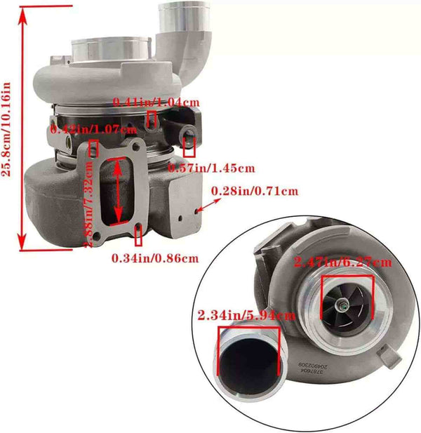 SUSUCAR Turbocharger for Dodge Ram 2500 3500 Diesel ISB 6.7L HE300VG 2013-2018 Truck Turbo
