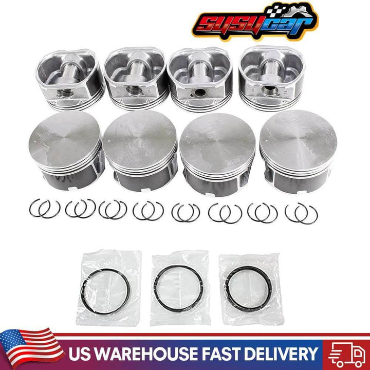 SUSUCAR Set of Piston & Rings with Pin Kit for 1999-2007 CHRYSLER DODGE JEEP MITSUBISHI 4.7L Replace# 5012362AB, 5012362AC