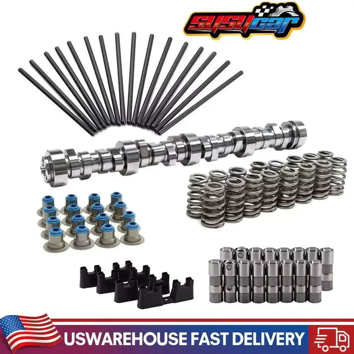 SUSUCAR Stage 3 Camshaft Kit with Springs, Lifters & Pushrods for GM LS Truck 4.8L 5.3L 6.0L 6.2L