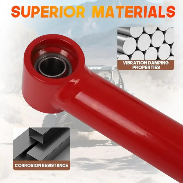 Rear High Clearance Radius Rods for Polaris RZR XP 1000 powder-coated steel construction