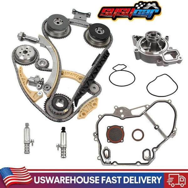 SUSUCAR Timing Chain Kit VCT Selenoid Actuator Gear Water Pump Fit Chevrolet GM Ecotec 2.0L 2.4L 2006-2014